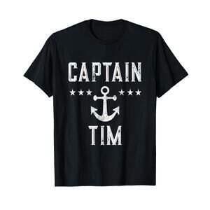 Captain Tim Personalized Family Cruise Boat T-Shirt